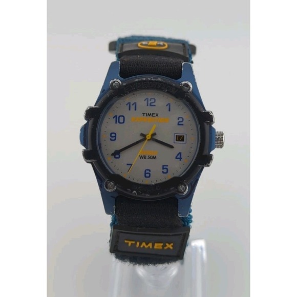 Timex Other - Vintage 1999 Timex Expedition Watch Men Indiglo 39mm Blue Case- New Battery